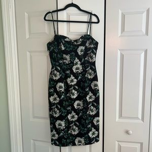 Black Halo floral cocktail dress